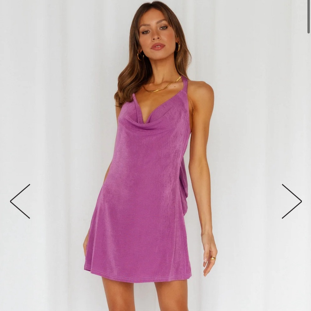 Hello Molly No Nights In Mini Dress in Violet